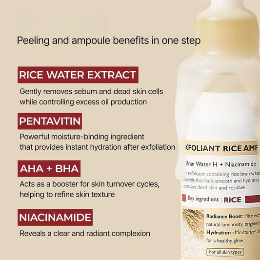 Latina Makeup Rice Peel Shot – Exfoliating Ampoule with Rice Extract & Niacinamide for Radiant, Smooth Skin